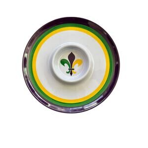 Mardi Gras Melamine Chip and Dip Bowl/Platter